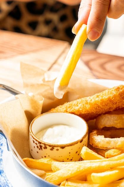 Premium Photo | French fries dipping sauce