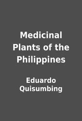 MEDICINAL PLANTS OF THE PHILIPPINES BY EDUARDO QUISUMBING PDF