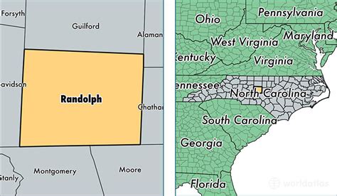 Randolph County, North Carolina / Map of Randolph County, NC / Where is Randolph County?