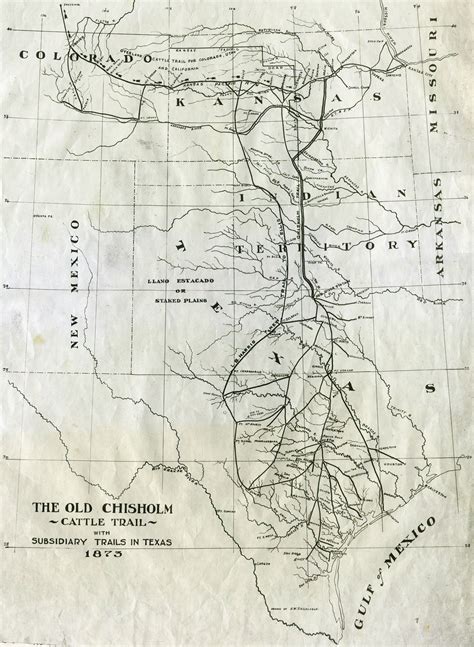 Texas Cattle Trails Map - Printable Maps