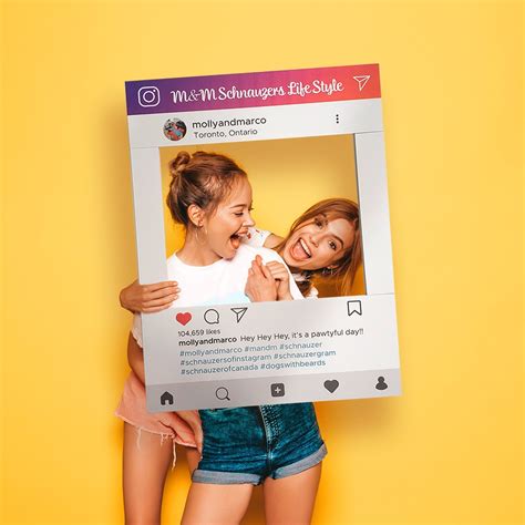 Custom Printed for Social Media Instagram (Rainbow) Selfie Frame Cutou ...