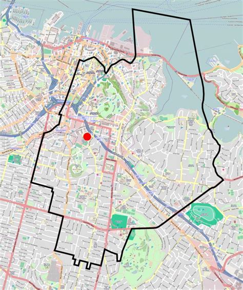 Auckland Grammar map - Auckland Grammar school zone map (New Zealand)