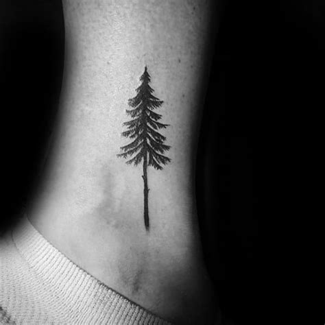 Tiny Pine Tree Tattoo