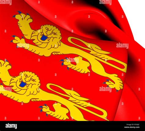 Flag of Lower Normandy, France. Close Up Stock Photo - Alamy