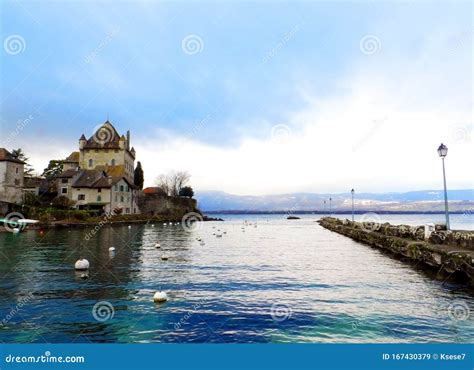 Yvoire Castle in Winter, France, 2019 Stock Image - Image of ancient, fortified: 167430379