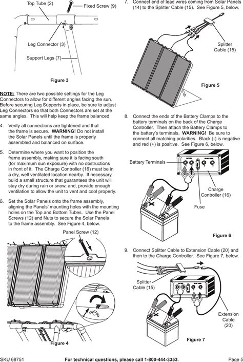 Harbor Freight 45 Watt Solar Panel Kit Product Manual