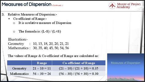 Measures Of Dispersion Formula