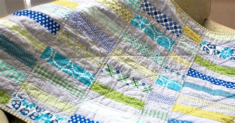 craftyblossom: a summery blue and green quilt.