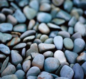 blue river rocks. | Landscaping with rocks, River rock landscaping ...