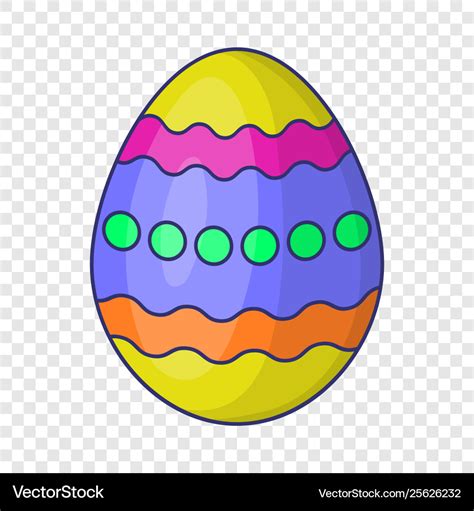 Easter egg icon cartoon style Royalty Free Vector Image