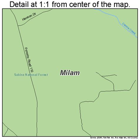 Milam Texas Street Map 4848324