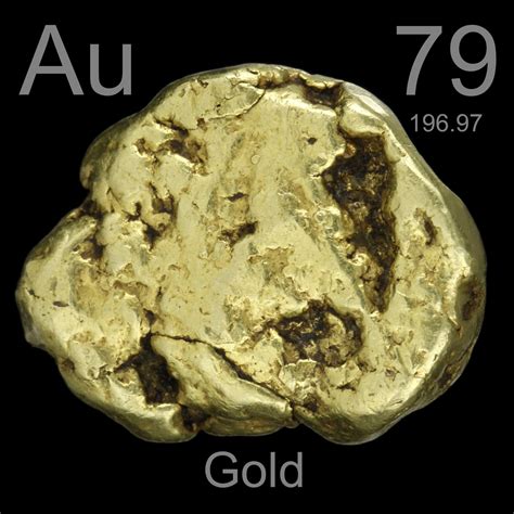 Sample of the element Gold in the Periodic Table