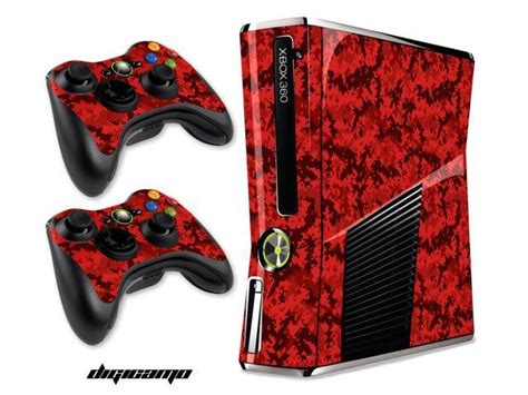 Microsoft Xbox 360 Slim Console Skin plus 2 Controller Skins -Digi Camo ...