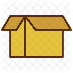 Open box Icon - Download in Colored Outline Style