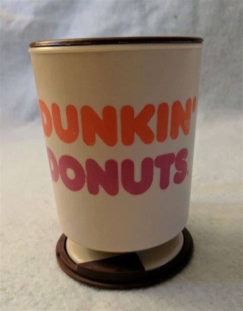 Dunkin Donuts Plastic Travel Mug W/Lid And Dashboard Mount Vintage ...