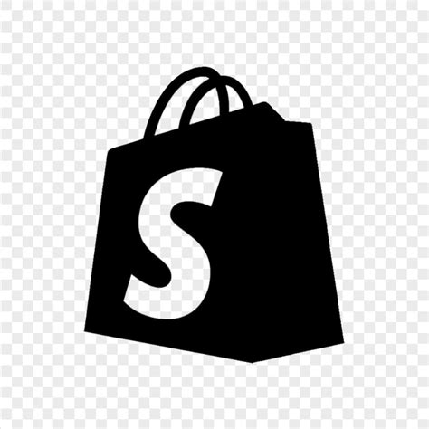 Black Shopify Outline Bag Icon Symbol Logo | Citypng