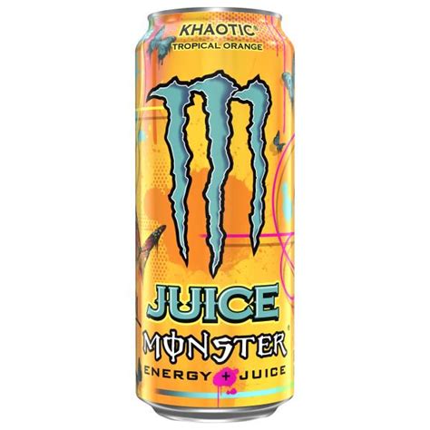 Juice Monster Energy Drink, Khaotic Tropical Orange, Energy + Juice ...