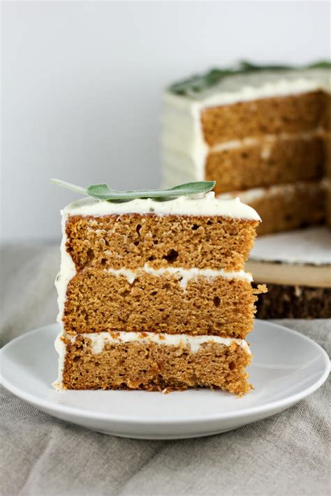 Sweet Potato Cake with Brown Butter Sage Frosting | Flour Covered Apron