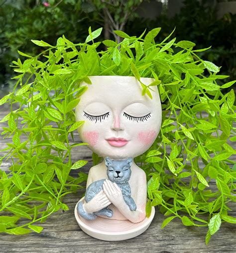 Amazon.com : SMHIANFL Face Planter Pot - Face Flower Pot for Indoor Outdoor Plants Resin ...