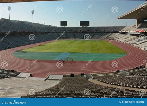 Montjuic Olympic stadium stock photo. Image of external - 14385998