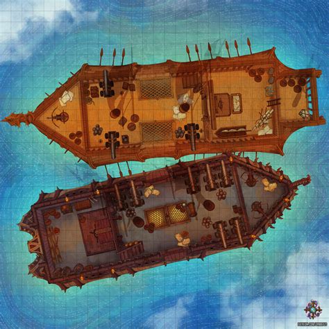 Ship Battle, Public 30x30 | Dr. Mapzo | Dnd world map, Fantasy map ...