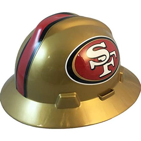 MSA 10194781 NFL V-Gard Full Brim Hard Hat, San Francisco 49ers ...