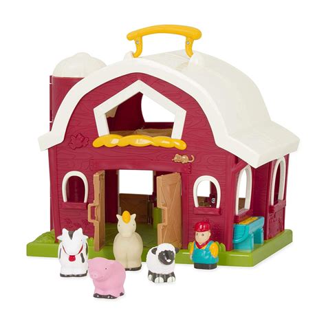 Farm animals and barn toy