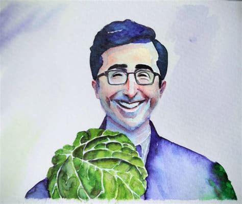 John Oliver with a naked cabbage (painting ) : r/pics