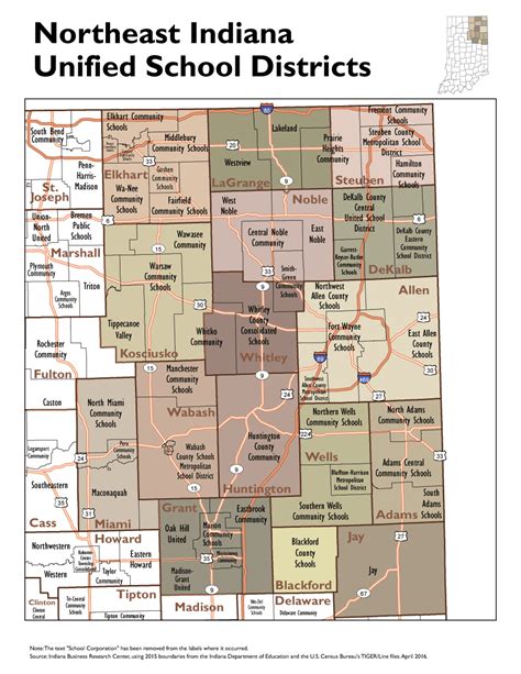 Unified School District Boundary Maps: STATS Indiana