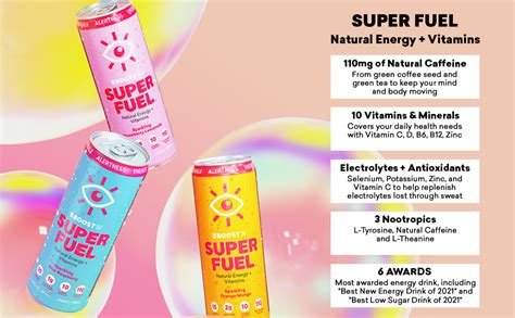 Amazon.com : EBOOST Super Fuel Natural Energy Drink - Blue Raspberry ...