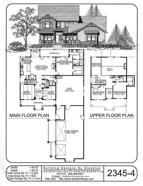 Two Story House Plans :: Stockton Design