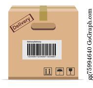 900+ Cardboard Box For Delivery Clip Art | Royalty Free - GoGraph