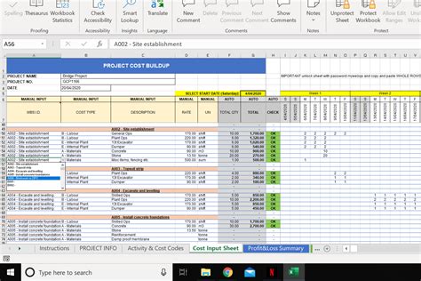 HOME REMODEL PLANNER Excel Template | Construction Project Cost ...