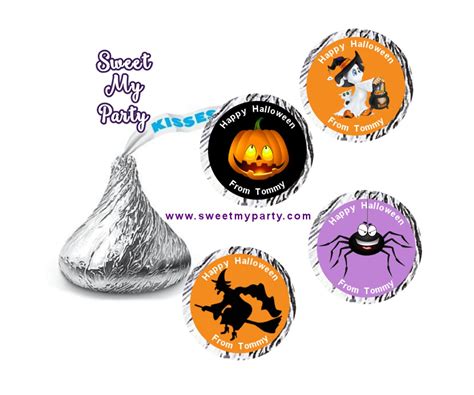 Halloween Hershey Kisses Stickers|Personalized Halloween Hershey ...