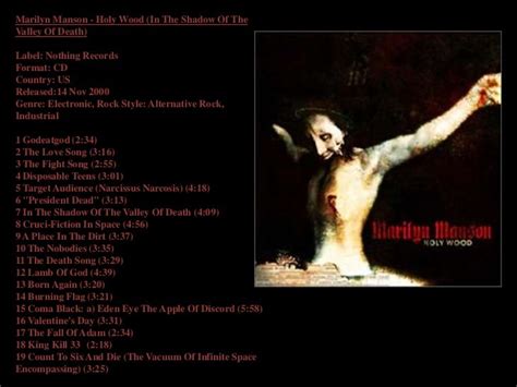 Marilyn manson album covers