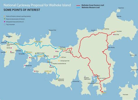 Waiheke Roadside Cycle Way Map – Waiheke Mountain Bike Club