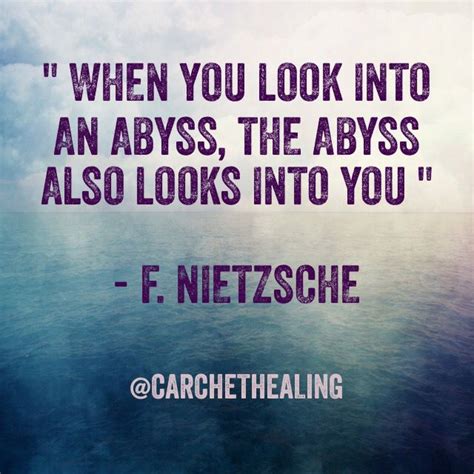 When you look into the abyss....⭐️🌟 ⚡️ #abyss #infiniteabyss #nietzsche | Nietzsche, Quotes ...