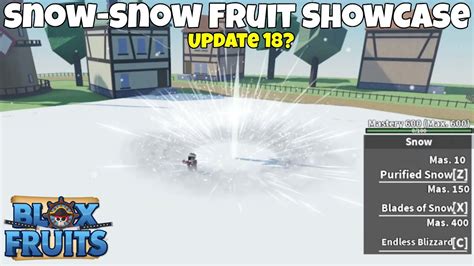 BLOX FRUITS Snow-Snow Fruit | FANMADE CONCEPT - YouTube