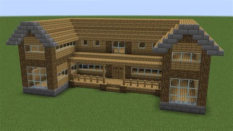 Minecraft - How to build a modern wooden house - YouTube