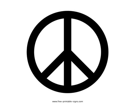 Printable Peace Sign – Free Printable Signs