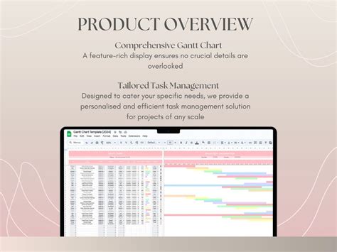 Gantt Chart Google Sheets Template, Project Timeline Management, Task Tracker Spreadsheet ...