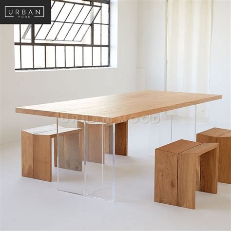 INVIS Minimalist Solid Wood Dining Table | Wood rectangle dining table, Wood dining table, Solid ...