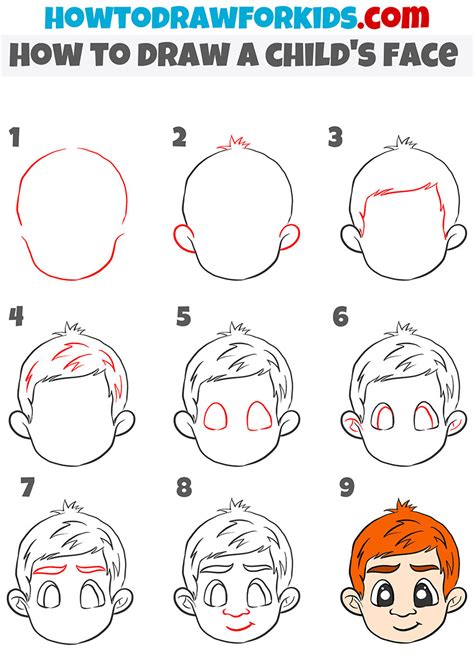 How to Draw a Child's Face - Easy Drawing Tutorial For Kids