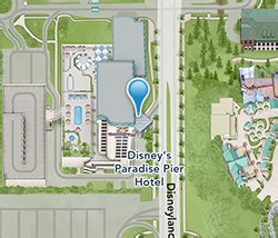 Map of Disney's Paradise Pier Hotel | Paradise pier hotel disneyland ...