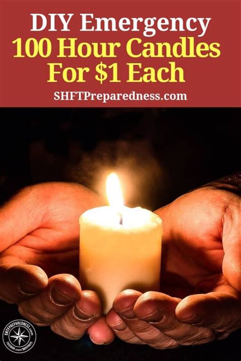 DIY Emergency 100 Hour Candles For $1 Each | SHTFPreparedness Hand Dipped Candles, Diy Soy ...