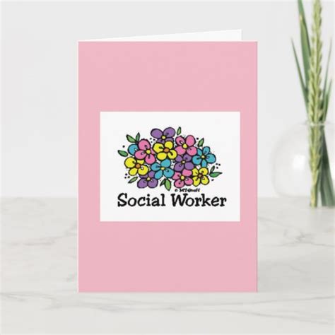 Social Worker Blooms Thank You | Zazzle.com