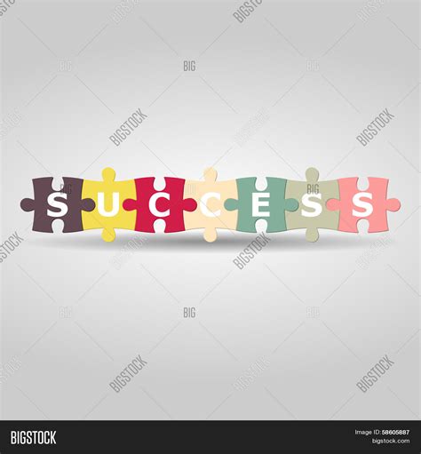 Success Puzzle Retro Vector & Photo (Free Trial) | Bigstock