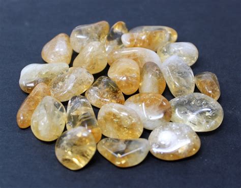 Citrine Tumbled Stones: Choose 2 oz 4 oz 8 oz or 1 lb Bulk | Etsy