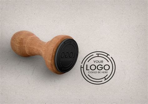 Premium PSD | Rubber Stamp Mockup