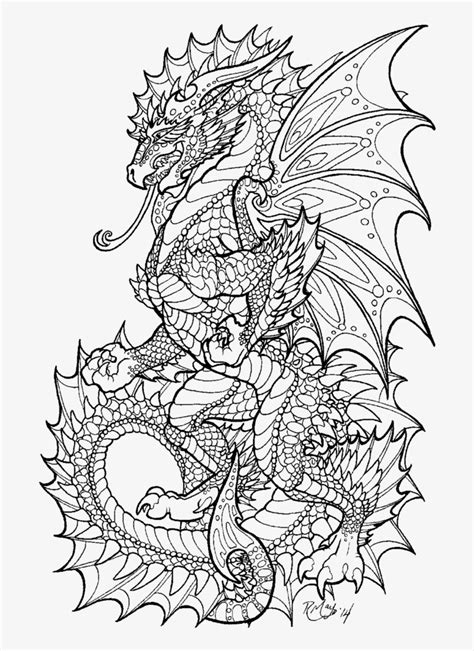 Free Printable Hard Dragon Coloring Pages